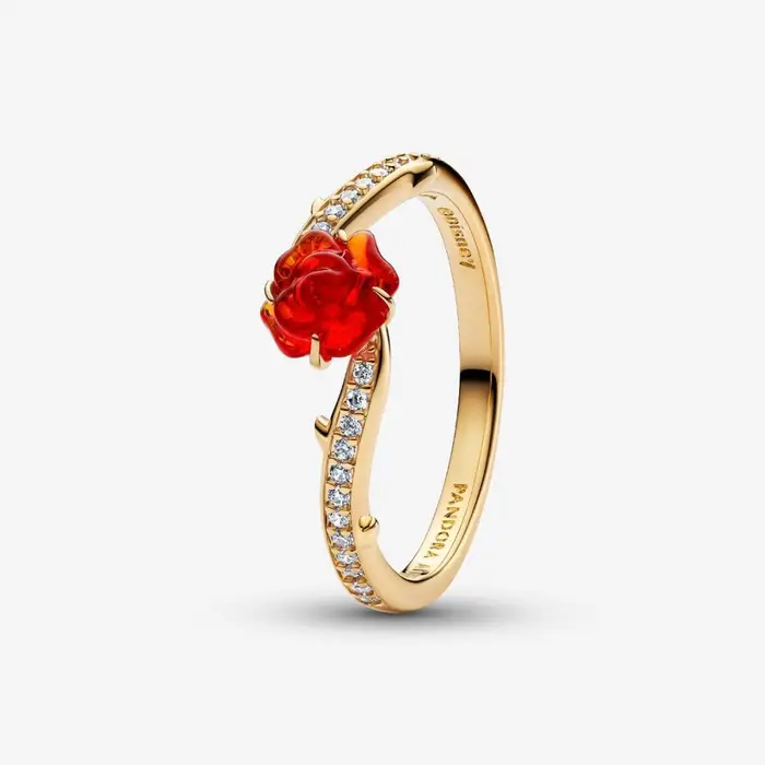 Disney, anello con rosa incantata La Bella e la Bestia