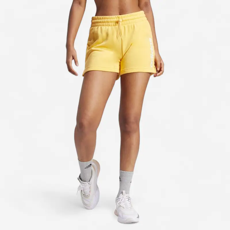 Pantaloncini ADIDAS donna palestra regular fit cotone arancioni | Adidas