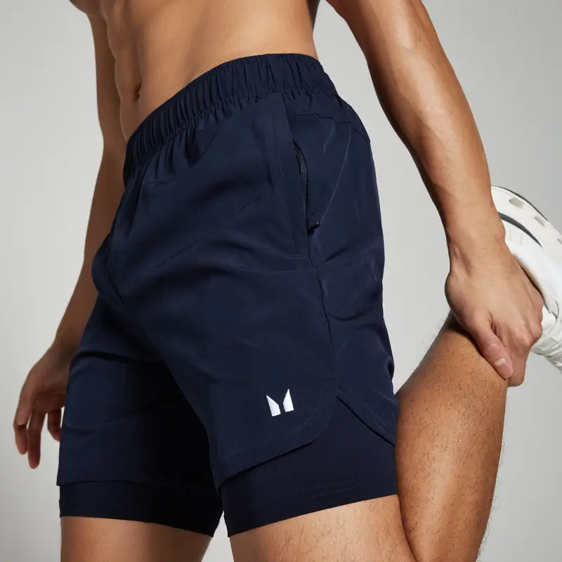 MP Pantaloncini sportivi 2 in 1 da uomo - Blu navy