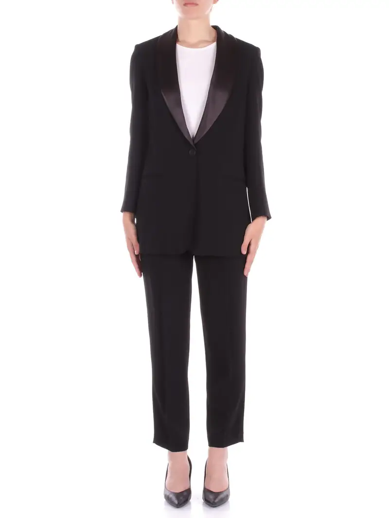 MANILA GRACE Pantalone Donna Nero Pantalone chino