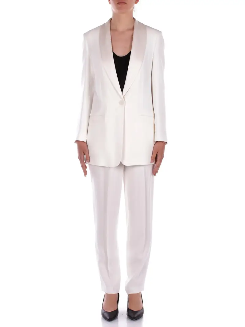 MANILA GRACE Pantalone Donna Off white Pantalone chino