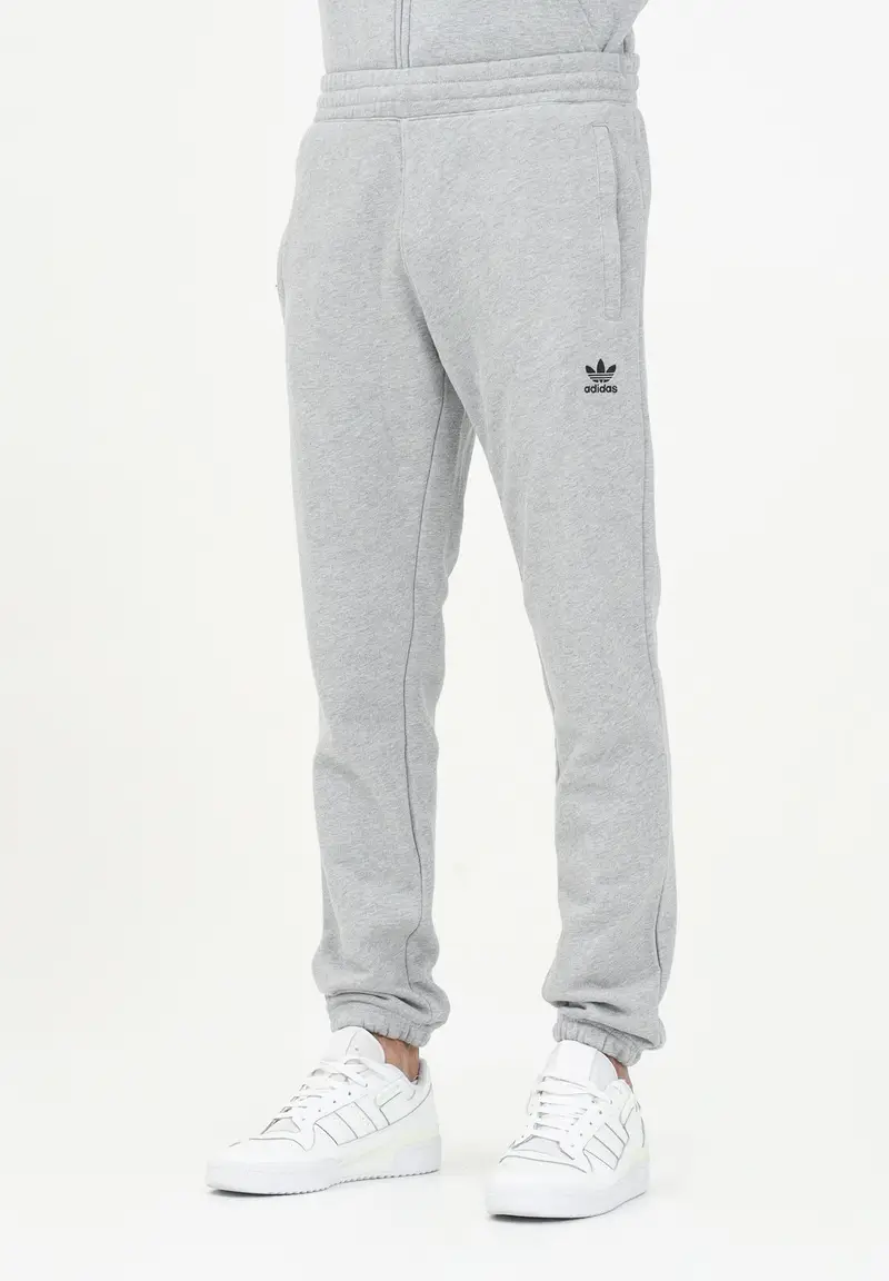 adidas Originals Pantalone sportivo Trefoil Essentials French Terry grigio da uomo