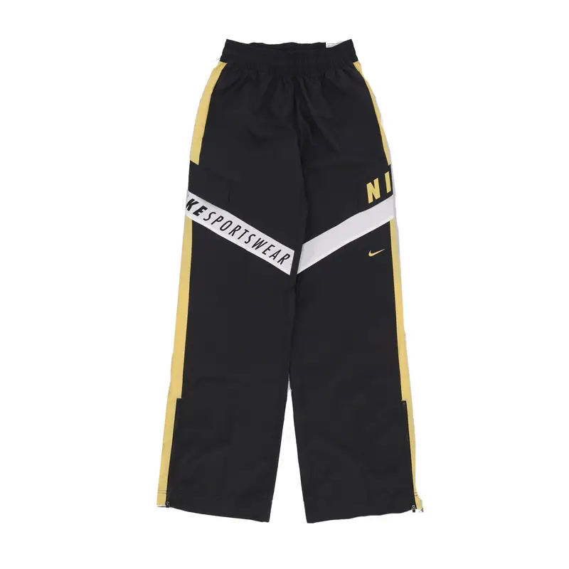 Nike Pantalone Tuta Donna W Sportswear High-waisted Pant Dk Smoke Grey/saturn Gold/white