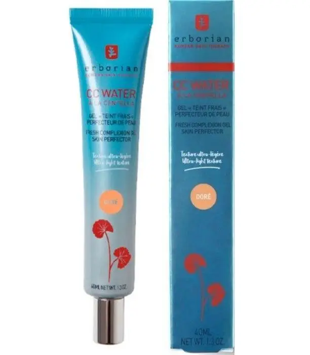 Fondotinta - Erborian - CC Water Doré - 40ml - Gel idratante - Centella Asiatica oro