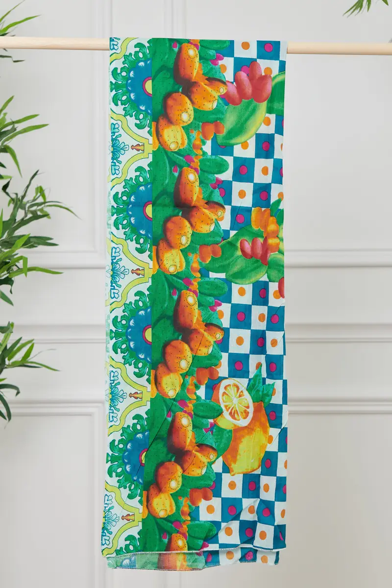 PAREO FOULARD COTONE | Colore: Cactus | Taglia: One Size