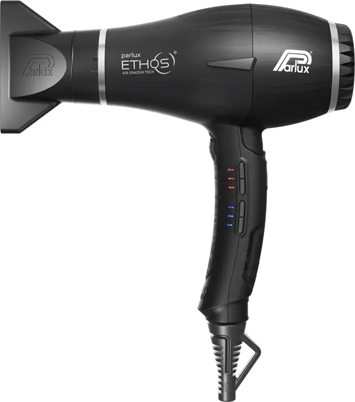 Parlux Ethos + Magic Sense asciugacapelli professionale con ionizzatore + diffusore nero