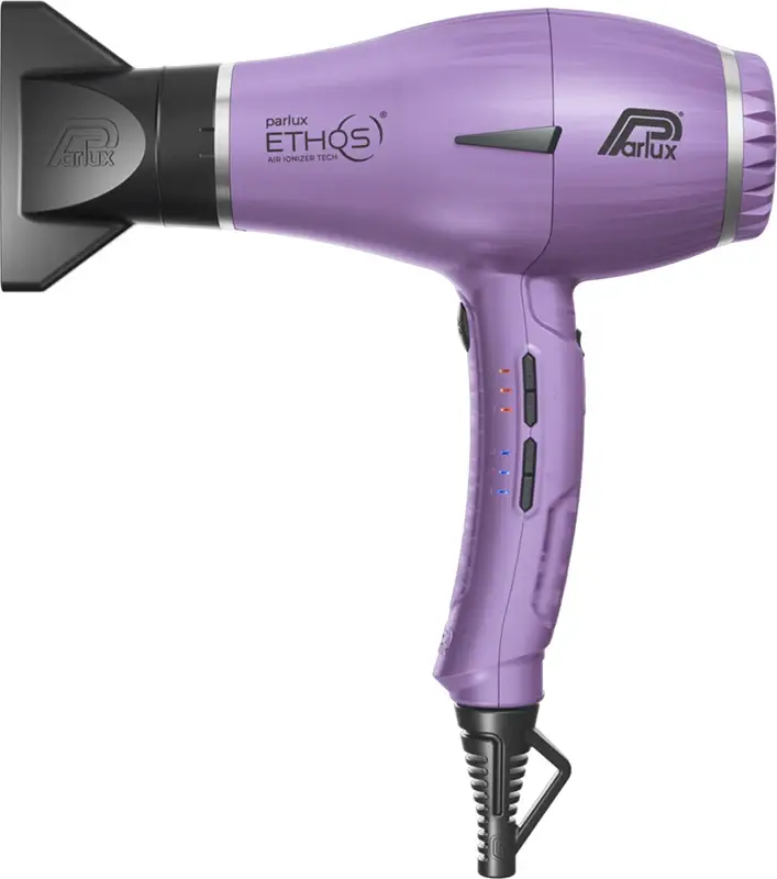 Parlux Ethos + Magic Sense asciugacapelli professionale con ionizzatore + diffusore viola