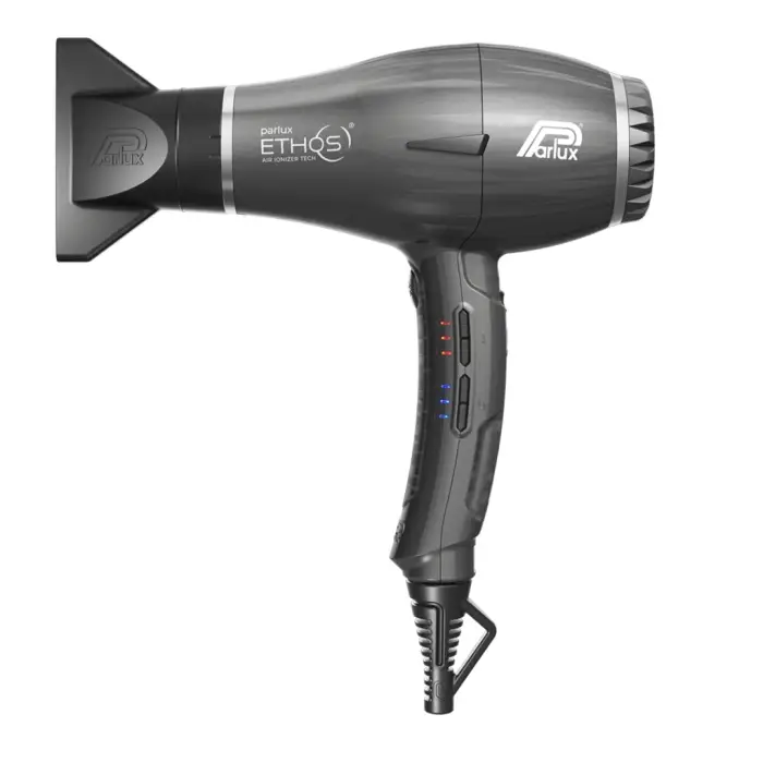 Parlux Ethos + Magic Sense asciugacapelli professionale con ionizzatore + diffusore Grigio lucido