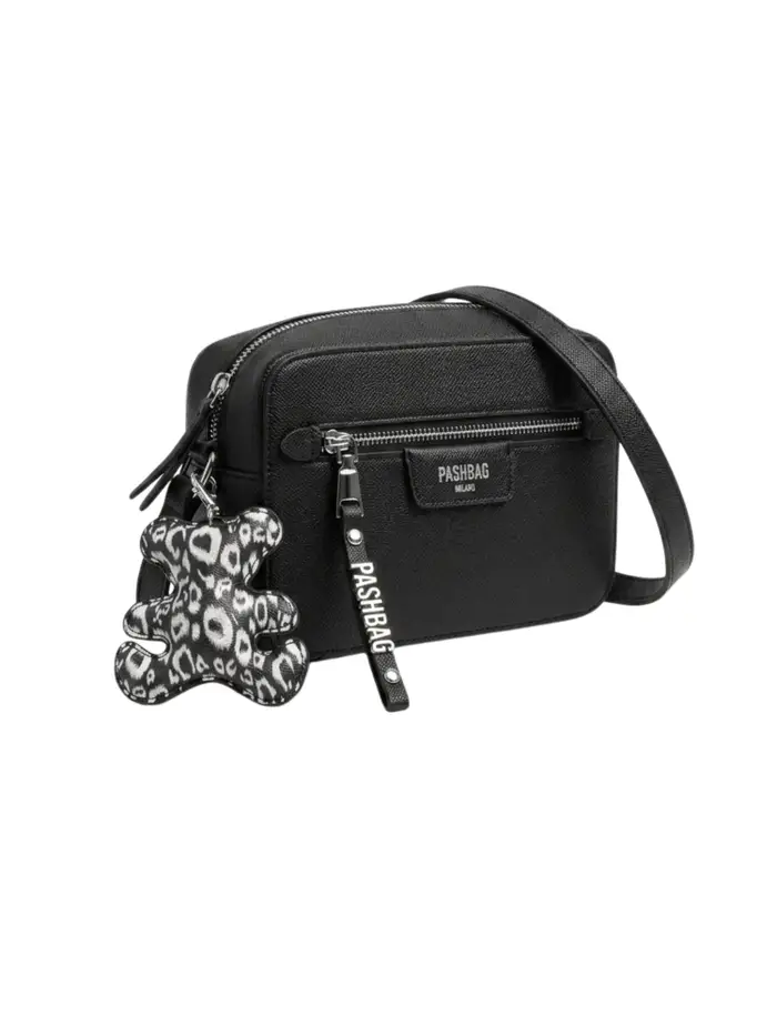 Pashbag borsa a tracolla donna beatrix nera con charm teddy