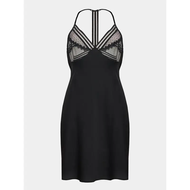 Passionata Camicia da notte Rodeo P42M40 Nero Regular Fit