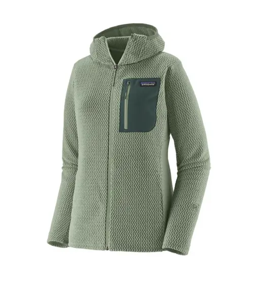 Patagonia Ws R1 Air Full-Zip Hoody - felpa in pile - donna Green