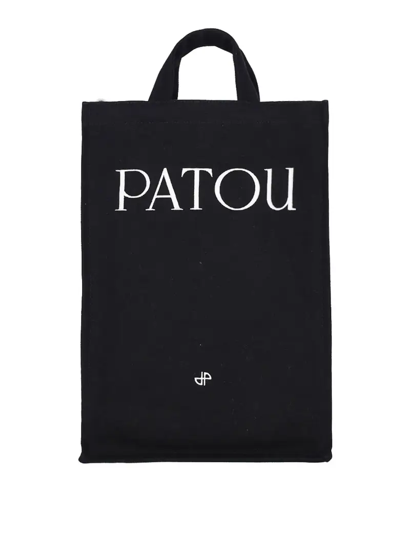 Patou Borsa Tote Verticale Logo Nero