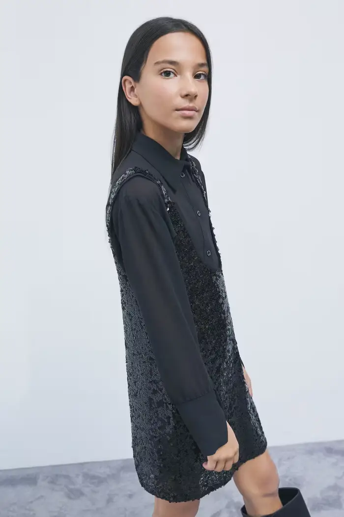 PATRIZIA PEPE Abito mini con paillettes Nero