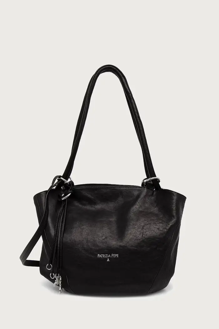 PATRIZIA PEPE borsa tote da donna in pelle Nero