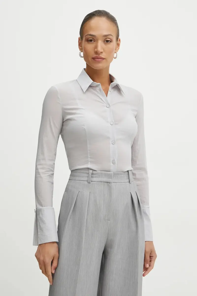 PATRIZIA PEPE camicia donna colore grigio 8C0769 A534