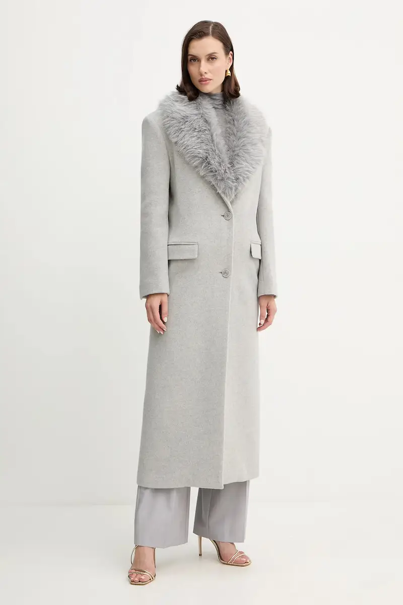 PATRIZIA PEPE cappotto con lana colore grigio 2O0212 A512