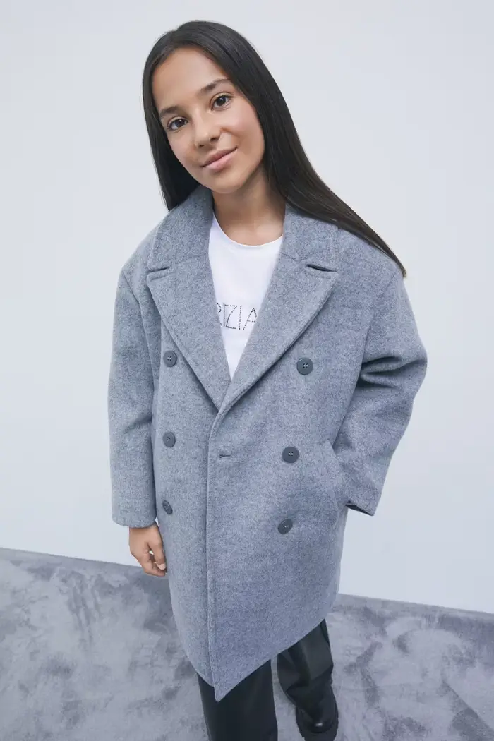 PATRIZIA PEPE Cappotto doppio petto in lana Grigio