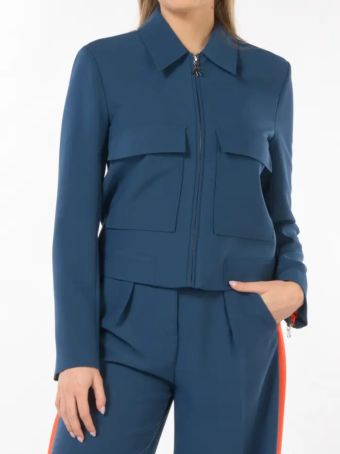 giacca da donna Patrizia Pepe in twill con tasche Blu