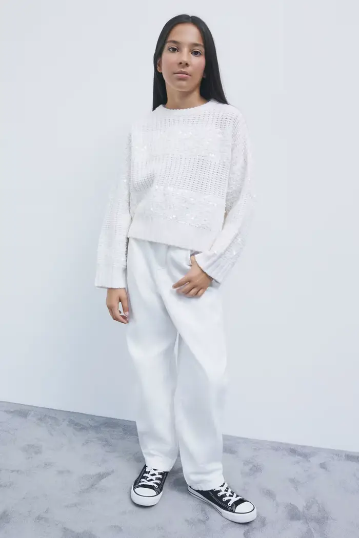 PATRIZIA PEPE Jeans balloon in cotone Bianco