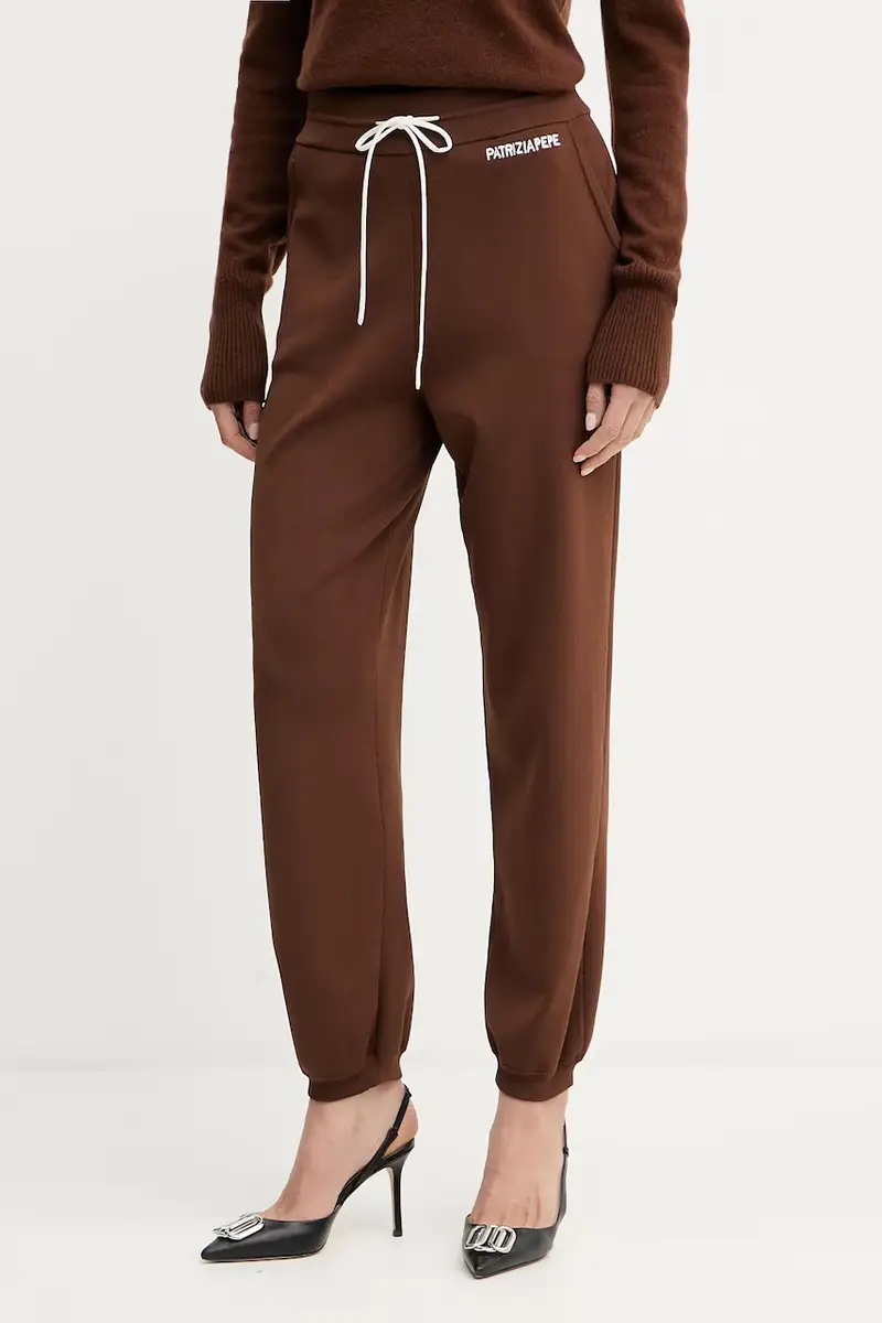 PATRIZIA PEPE pantaloni tuta donna colore marrone 8P0736 K266