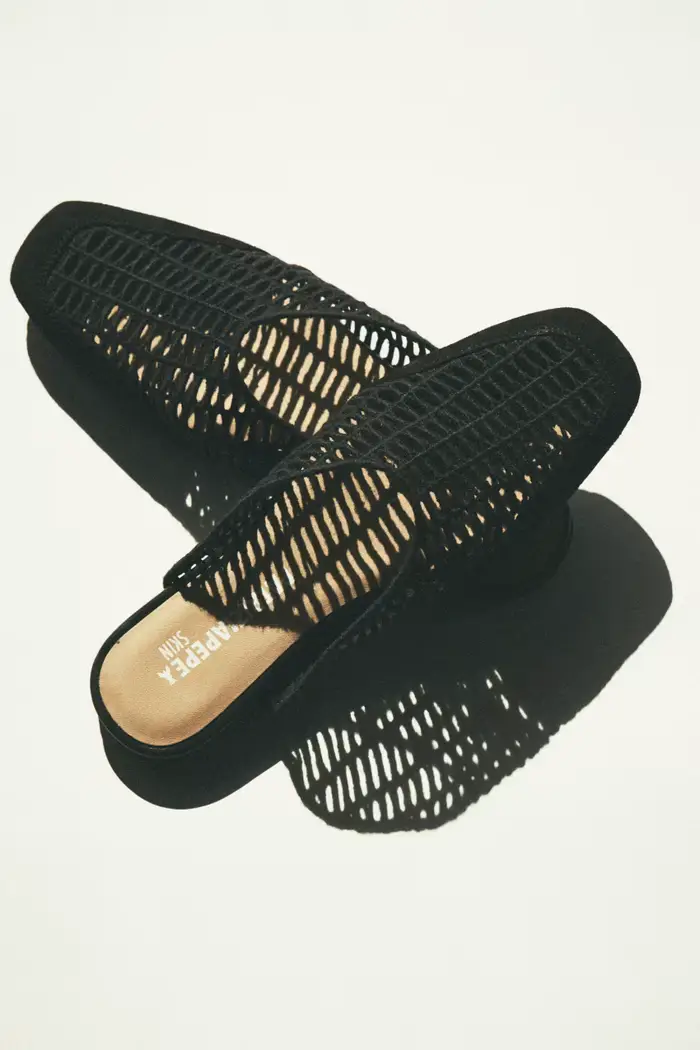 PATRIZIA PEPE Slipper in rafia Nero