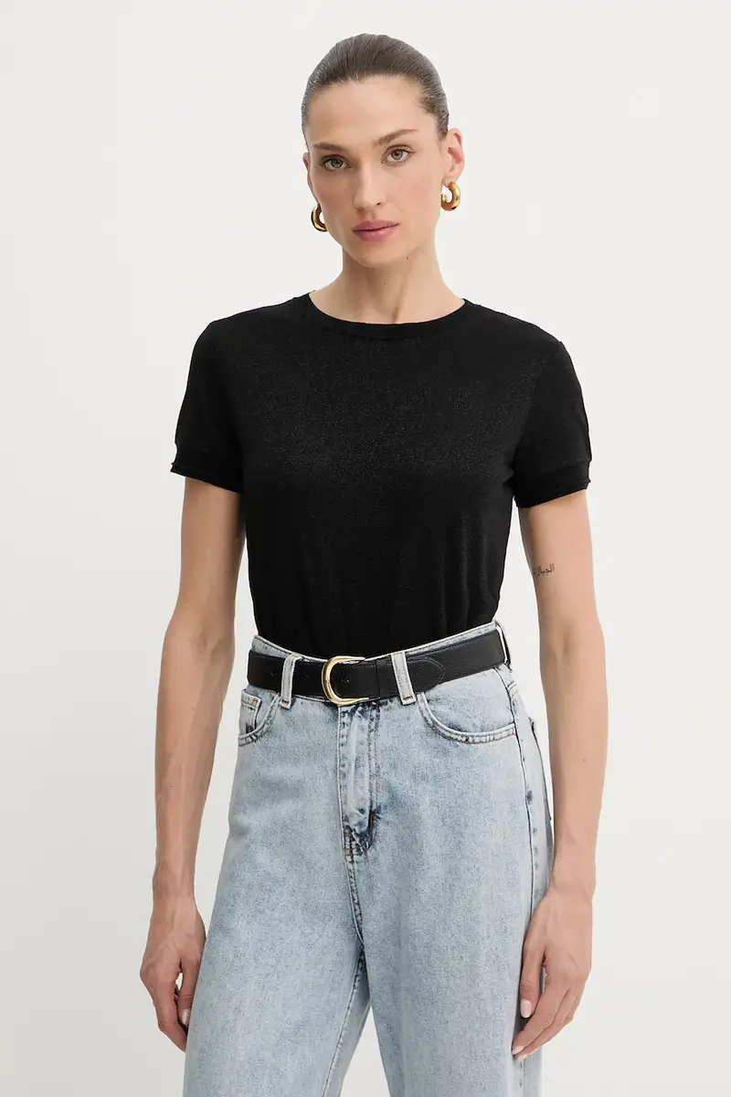 PATRIZIA PEPE t-shirt colore grigio 8K0278 K128 Nero