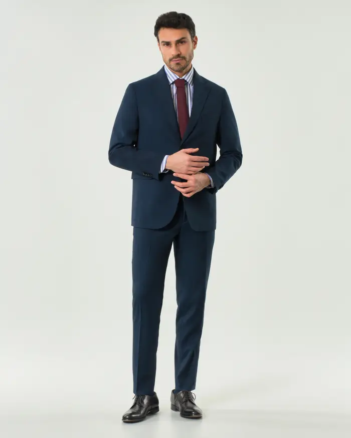Paul Baker Abito drop 4 blu in tela di viscosa stretch