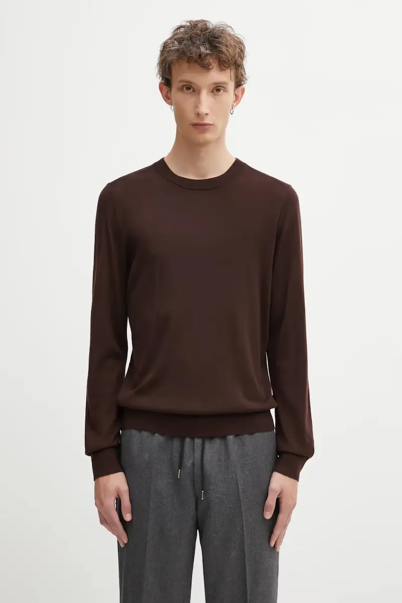 Paul Smith maglione in lana uomo colore nero M1R-238Z-P02093 Marrone