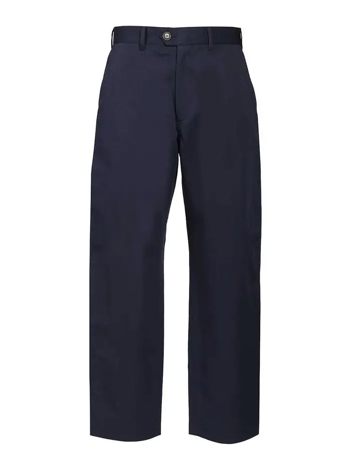 Paul Smith Pantaloni In Cotone E Lino Blu