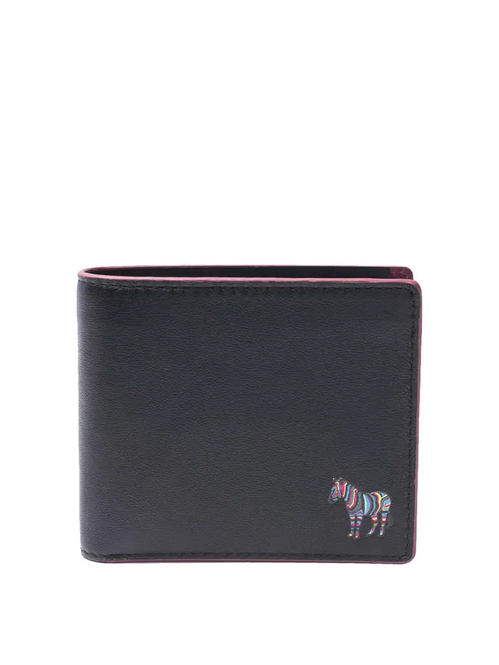 Paul Smith Portafoglio con patch Zebra con portamonete Nero