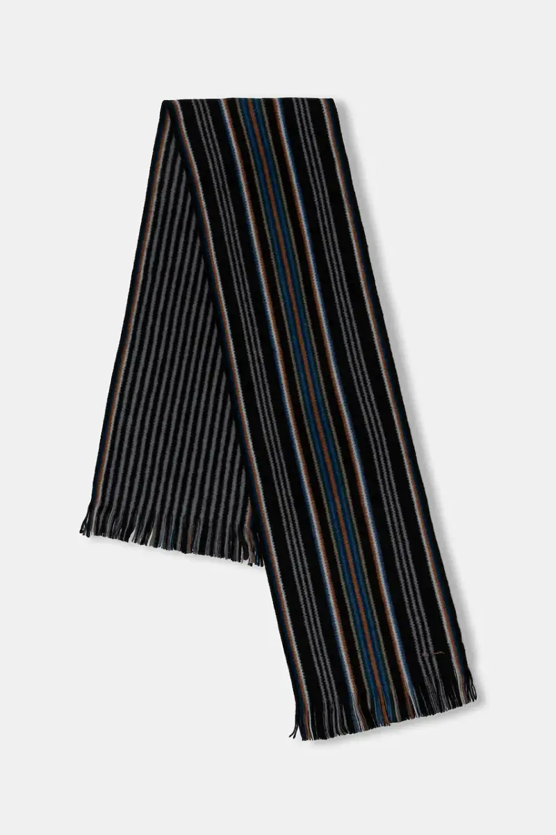 Paul Smith sciarpa in lana uomo colore nero M1A-151F-T643