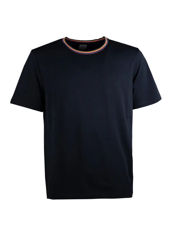 Paul Smith T-shirt con fettuccia a righe dell artista Nero