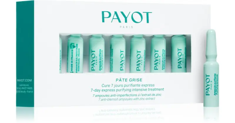 Payot Pate Grise Trattamento detergente intensivo purificante 7 giorni per pelli grasse e miste - 7ml