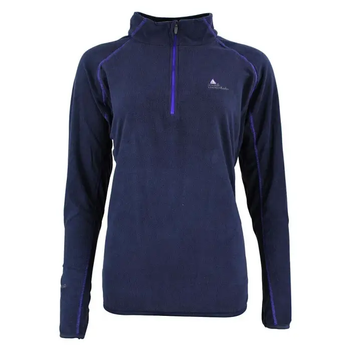 Peak Mountain Felpa bambina con mezza zip in micropile Fafine