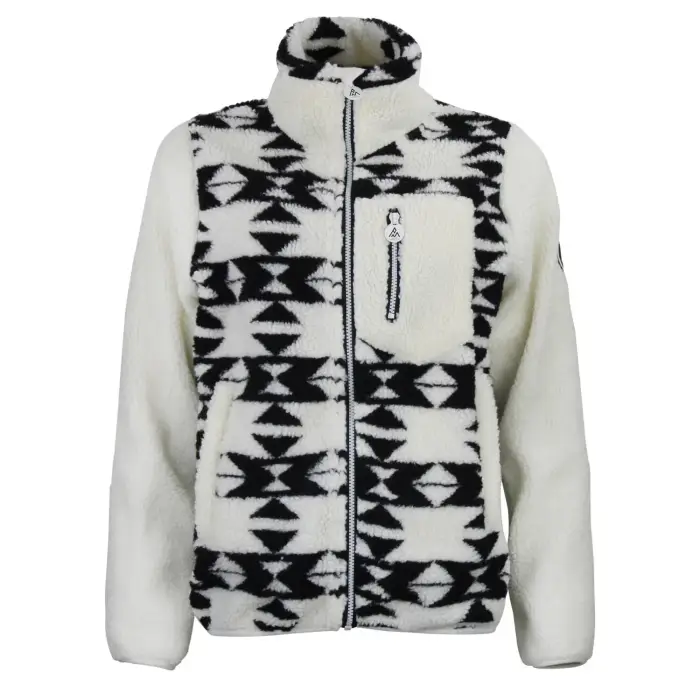 Felpa con zip e tasca sul petto donna Peak Mountain Sherpa 350G Beige