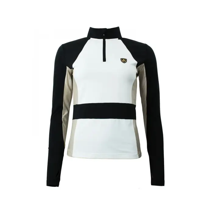 T-shirt con zip da donna Peak Mountain Blanc