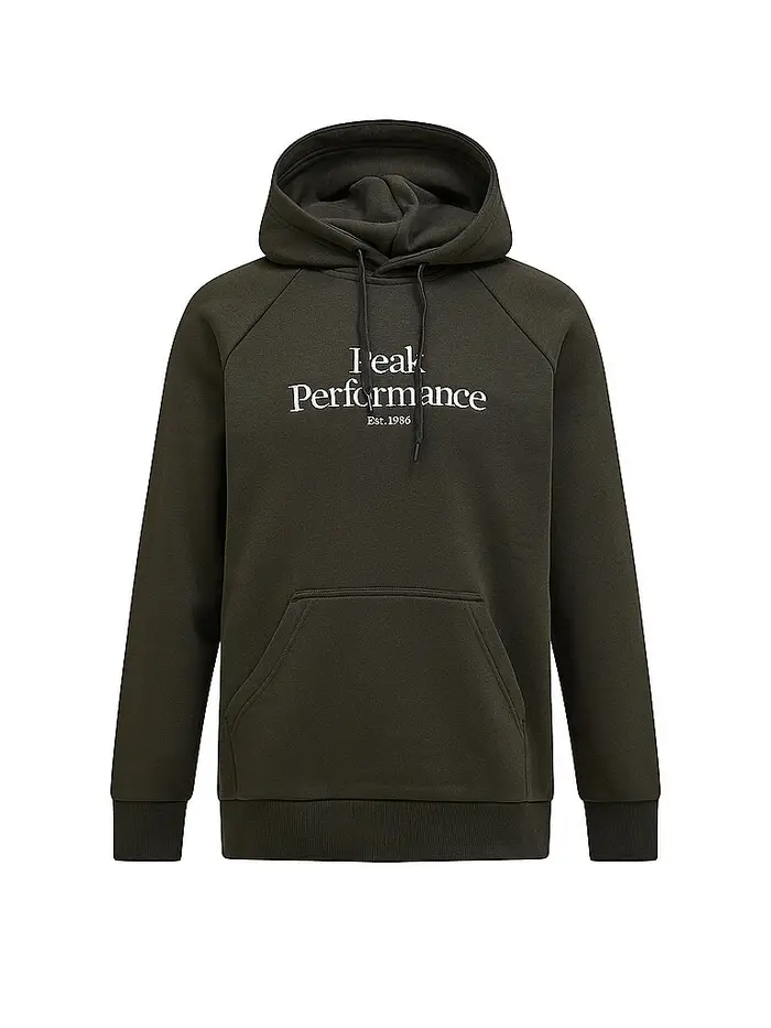 Peak Performance Felpa con cappuccio originale da uomo oliva