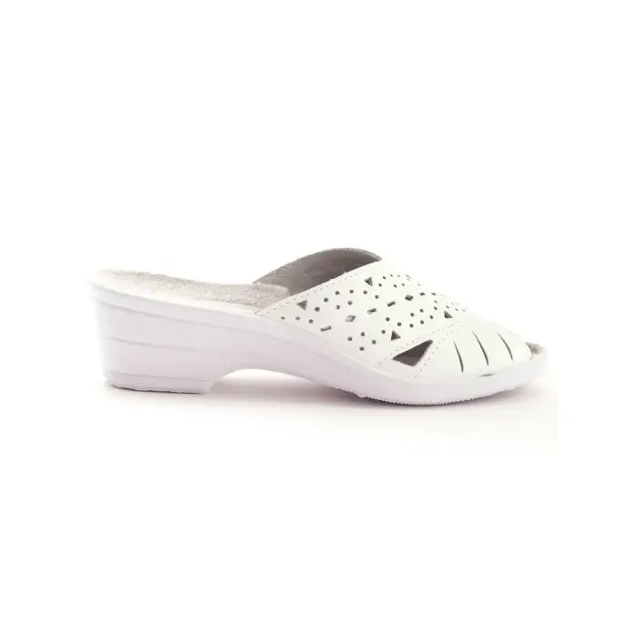 Ciabatte da donna in pelle Pédiconfort Blanc