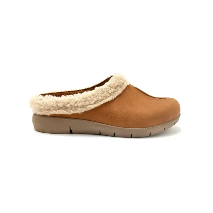 Pédiconfort Mule in suede con suola estraibile da donna Marron