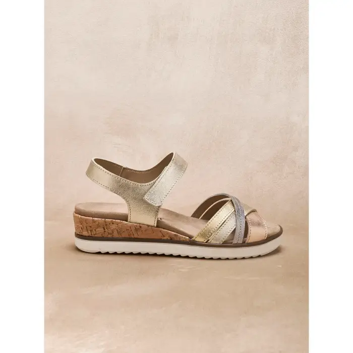 Pédiconfort Sandali con strappi a velcro suola aereata estraibile donna Doré