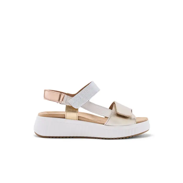 Pédiconfort Sandali con zeppa a strappo donna Multicolore