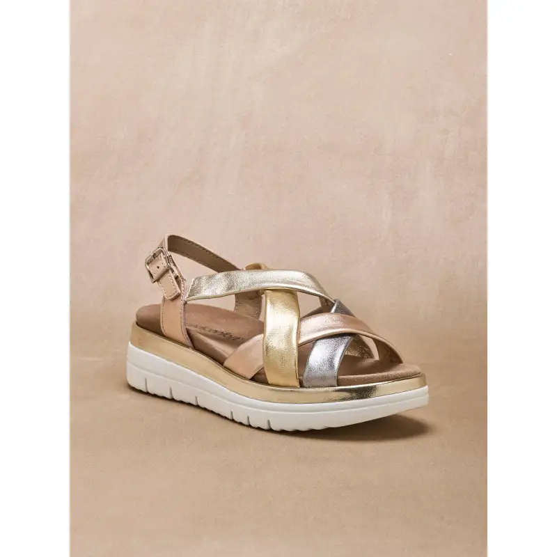 Pédiconfort Sandali con zeppa e soletta removibile donna Doré