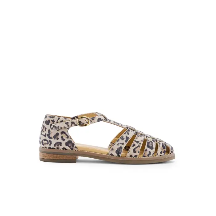 Pédiconfort Sandali in pelle con velcro donna Marron