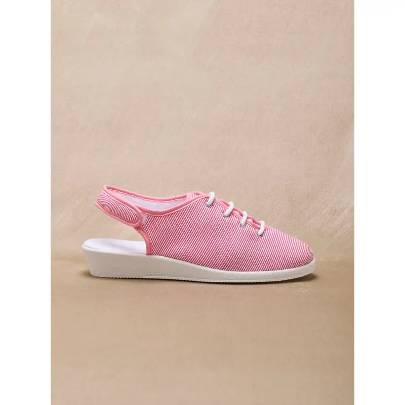 Pédiconfort Sandali in tela a apertura totale donna Rouge