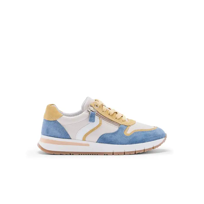 Pédiconfort Scarpe da ginnastica con zip e lacci da donna Beige