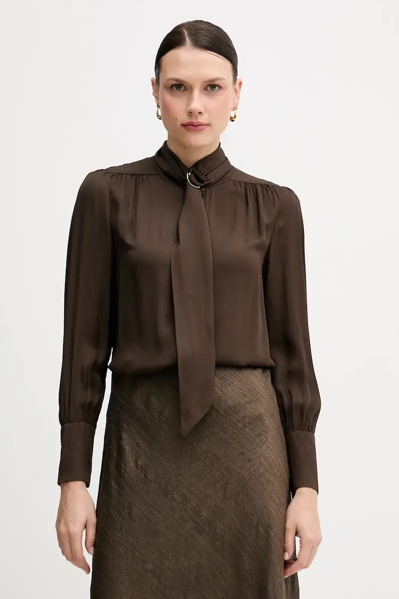 Pedro del Hierro camicia donna colore marrone 6632015