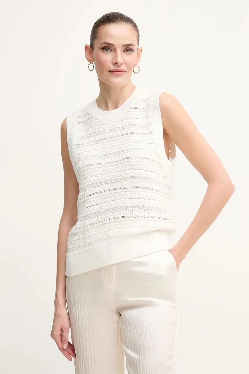 Pedro del Hierro Gilet Donna Beige 2212215