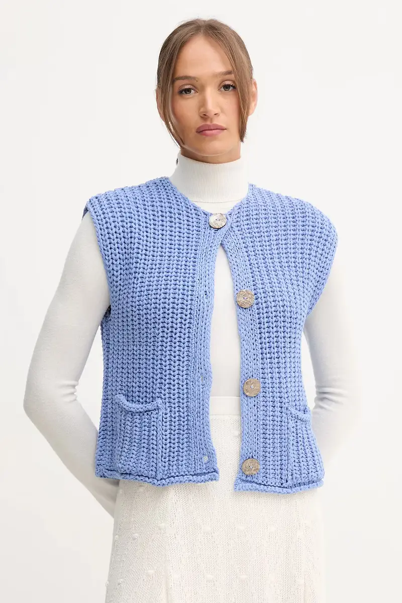 Pedro del Hierro Gilet Donna Blu 3581601