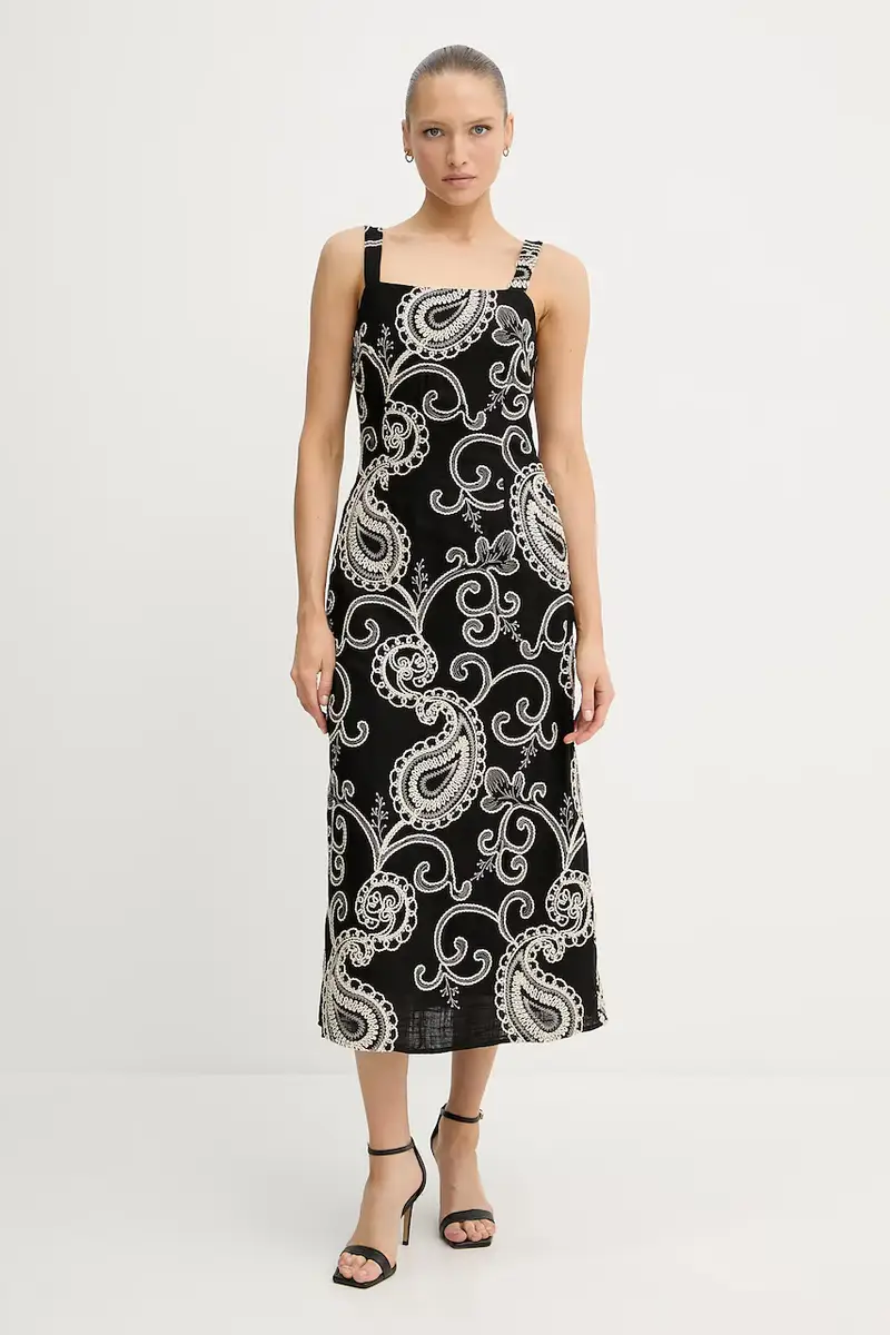 Pedro del Hierro vestito con aggiunta di lino colore nero 3819830