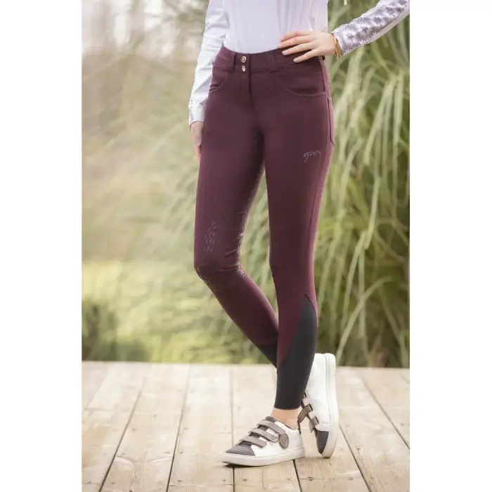Pénélope Pantaloni da equitazione da donna a media aderenza Fun Stone